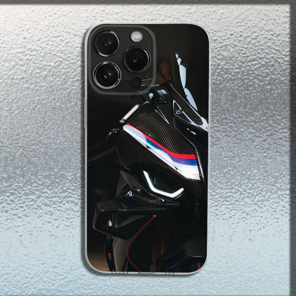 Чехол для телефона Bike B-Bmwes Moto S1000rr для iPhone 16,15,14,13,12,11 Plus,Pro,Max,XR,XS,Plus,SE,Mini Прозрачный Мягкий Чехол