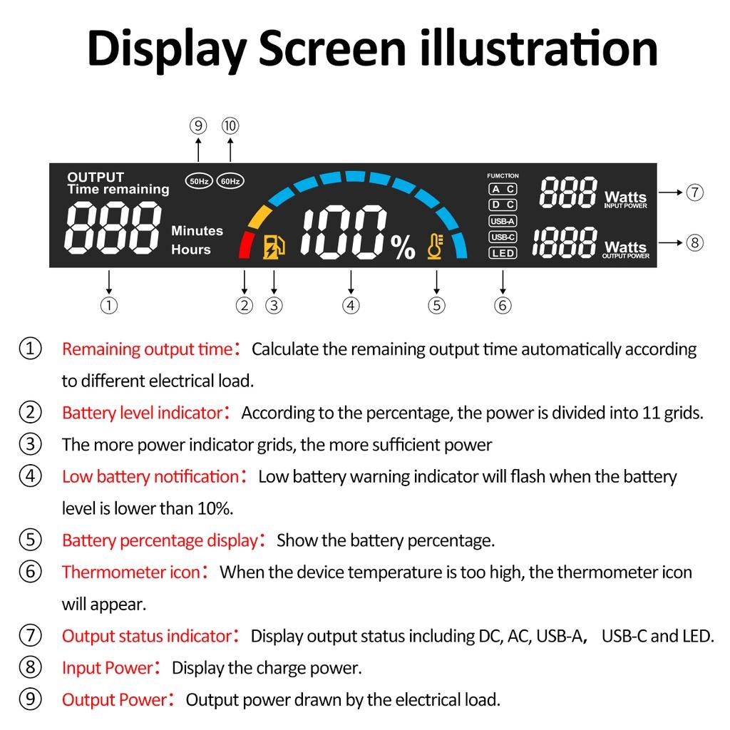 220 В 600 Вт Портативный генератор Зарядное устройство для аккумулятора Солнечный источник питания Кемпинговый павербанк Инверторная станция Аварийное питание для улицы