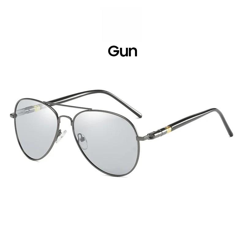 Фотохромные солнцезащитные очки Мужские Женские Авиационные Поляризованные UV400 Дневное и Ночное Видение Водительские Солнцезащитные Очки Очки в Стиле Пилот