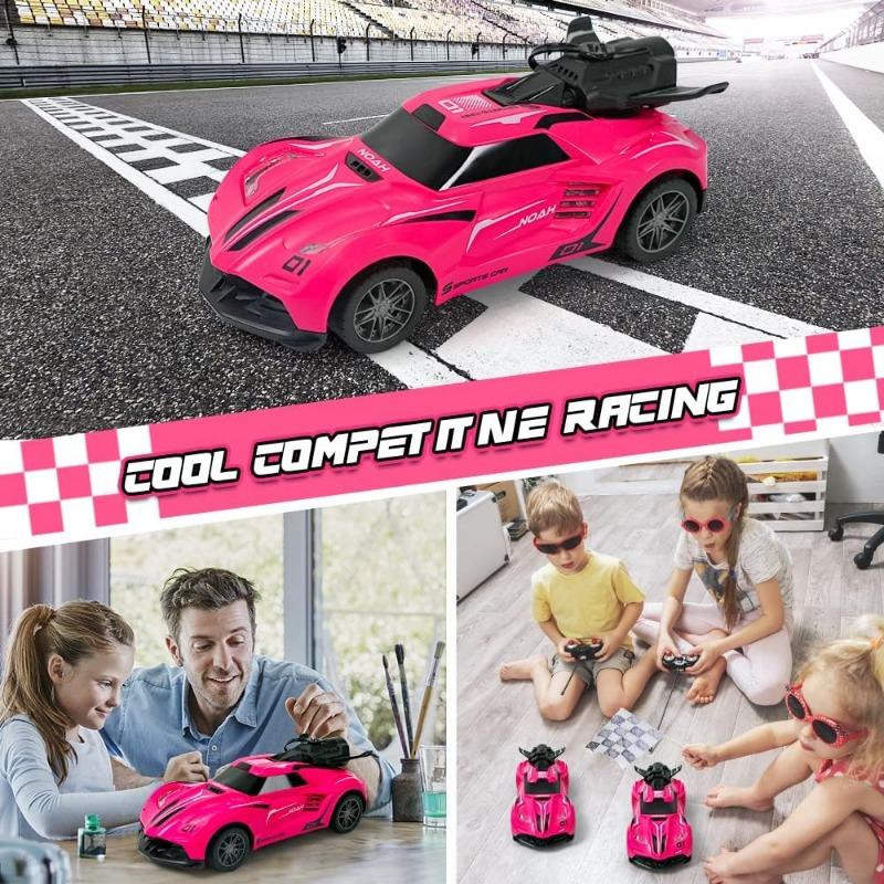 Remote Control Car, 1:24 Scale Kids Mini RC Car with LED Lights and Spray Effect, RC Racing Electric Car Toys for Boys Girls Birthday, Party