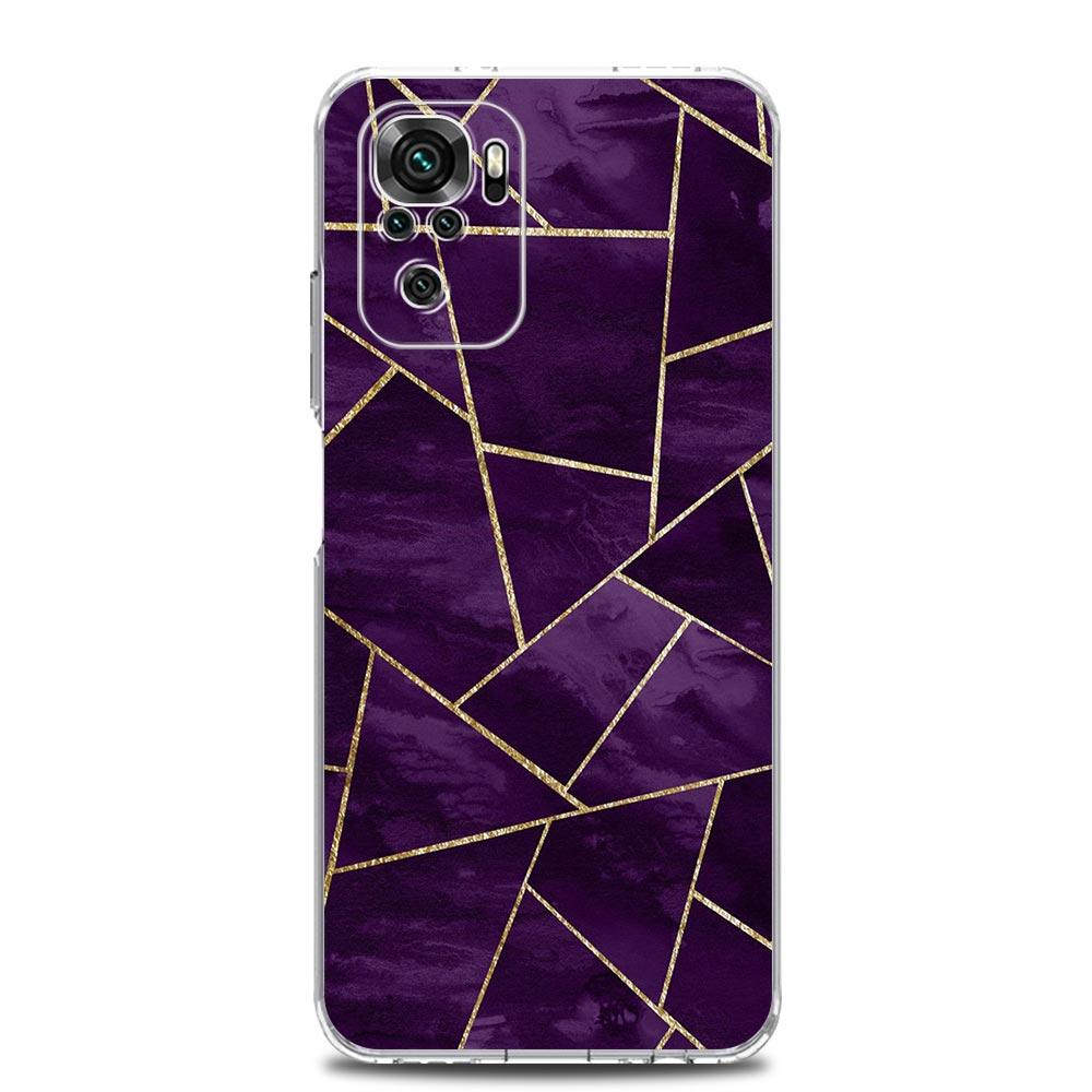 Новый квадратный прозрачный чехол для телефона Xiaomi Redmi Note 12 11 9S 9 8 10 Pro+ 7 8T 9C 9A 8A K40 игровой силиконовый чехол мраморный геометрический