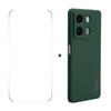 For Xiaomi Redmi Note 13 Pro 5G/Xiaomi Poco X6 5G Silicone Case Straight Edge Phone Cover+9H Glass Protector