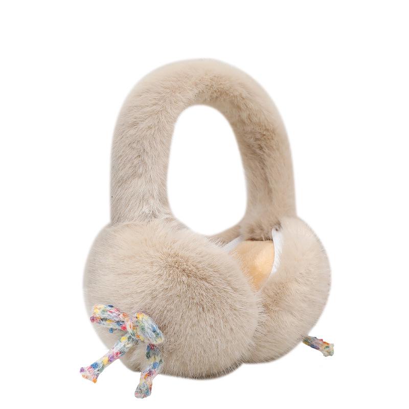 Складные женские зимние меховые наушники-ушки с кроликом 2025 года - Теплые чехлы на уши для езды на велосипеде