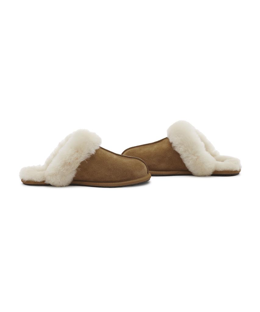 Ugg [Женские] Тапочки из замши и овчины (Scapette II) - Каштановый / 1106872Che