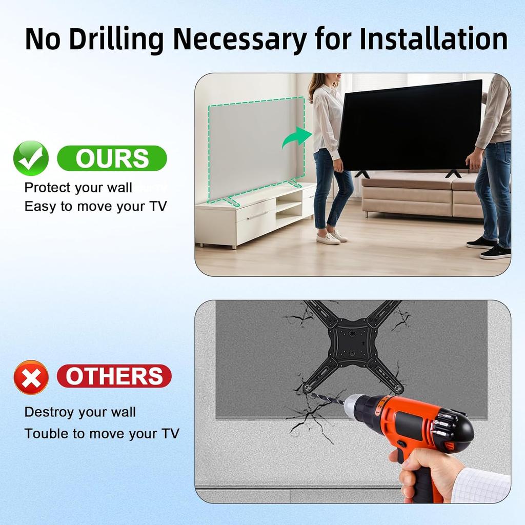 1 Pair tv Stand Feet, Tv Replacement Legs for Samsung Only for UN50TU7000FXZA UN50TU700DFXZA UN55TU7000FXZA UN55TU700DFXZA UN55TU8000FXZA