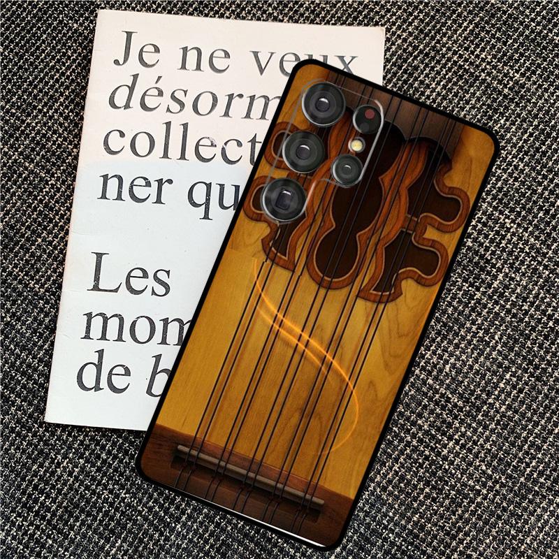 Чехол для музыки Гитара Скрипка Скрипка Для Samsung Galaxy S24 S25 Ultra S20 S21 S22 S23 Ultra S9 S10 Plus S25 FE Задняя крышка