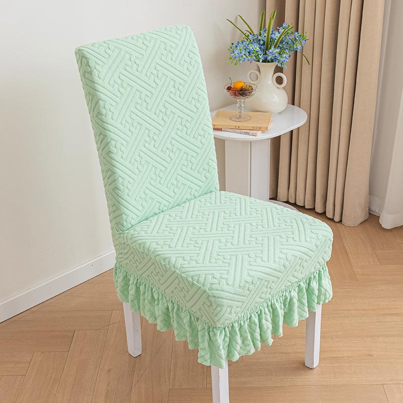 Thickened Chair Set Chair Cover Elastic Full-cover One-piece Table and Chair Cover Jacquard Chair Cover Universal for All Seasons