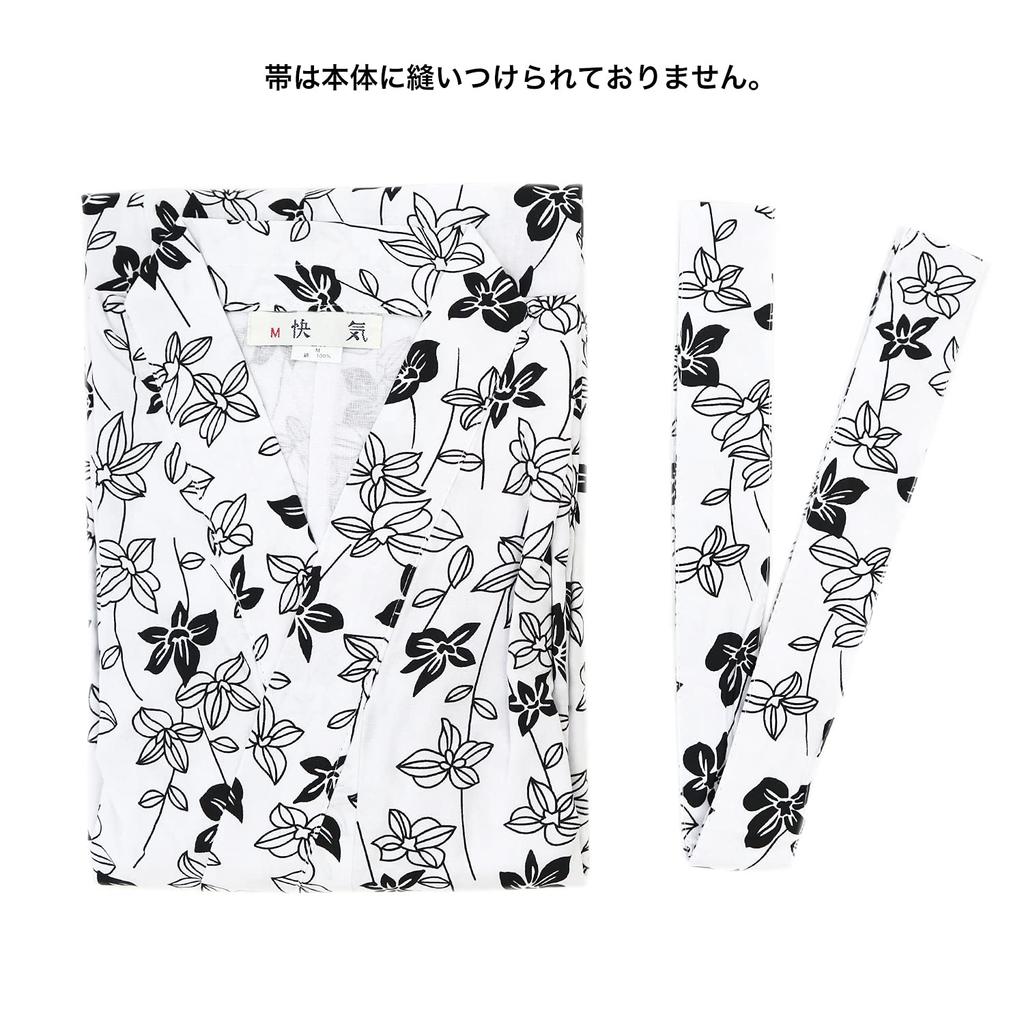 Марля LL Double Linen Nursing Ladies [Yoneshichi] Ночная рубашка, Размер, Женская, Марля, 100% Хлопок, Пижамы, Пижамы, Юката, Inn, Уход,