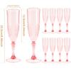 12 шт. Бокалы для шампанского Розовые Элегантные Набор бокалов для вина Шампанское Вино Пластиковый Кубок Тост Праздничный Бокал для Свадебной Вечеринки