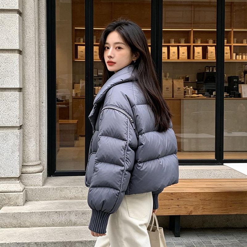 Down jacket women's duck down stand-up collar women's winter Korean version women's clothing Pinghu down jacket large size