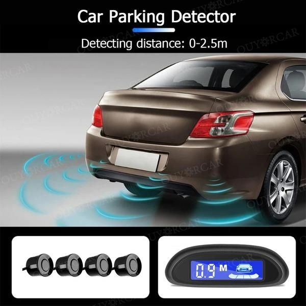 Car Auto Parktronic LED Parking Radar With 4 Parking Sensors Backup Car Parking Radar Monitor Detector System Backlight Display