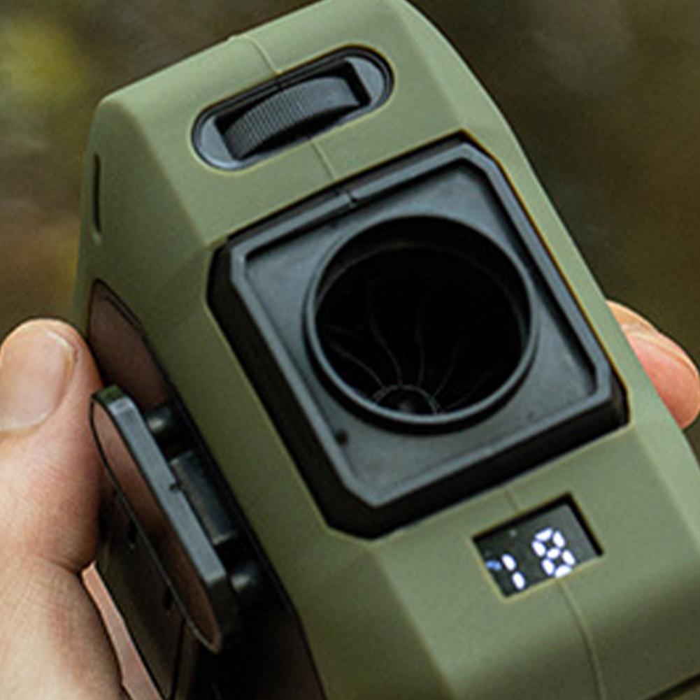 Подвесной вентилятор на шею USB перезаряжаемый вентилятор с зажимом для талии для использования на открытом воздухе в помещении (Армейский Зеленый)