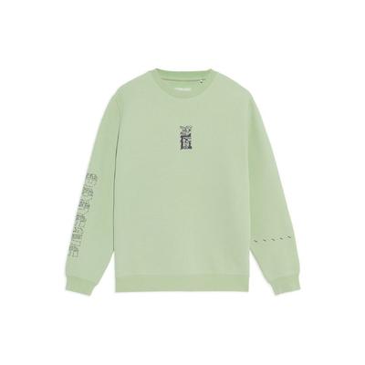 Подкладка Badfive Tiger Mountain Print Спортивная толстовка с круглым вырезом Мужские топы Бирюзово-зеленый AWDS135-5