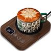[Stay Warm] Cup Warmer, Coffee Warmer with Gravity Sensor, Cup Heater, and Coaster, Temperature Control (85°C), Timer, Mug Warmer, Desk-Mounted,