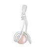 Silver Pendant with Pearls, White Topaz (2123651)