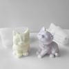 New Creative Shape Molds Cute Cat Silicone Candle Mold DIY Three-dimensional Animal Kitten Plaster Drip Aromatherapy Ornaments
