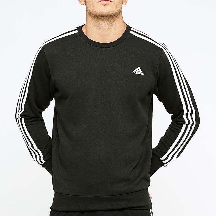 Adidas Толстовка с круглым вырезом, мужские топы, черный S98803