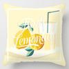 Student Pillowcase Office Nap Pillow Square Pillow Lemon Fruit Pattern Home Sofa Pillow