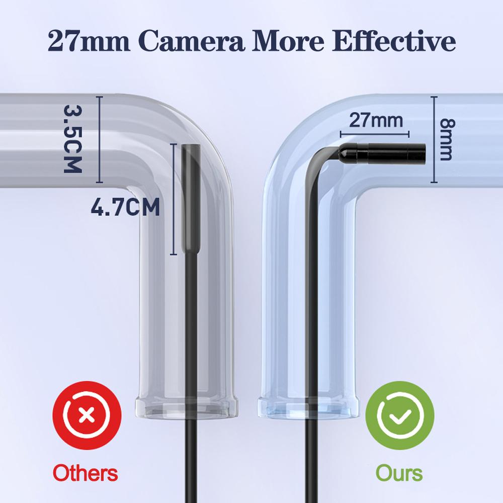 C30 1m/5m Cable 1920*1080P HD Car Diagnostic Tools IP67 Waterproof Industrial Endoscope 4.3inch IPS Screen 8mm Camera 20000mAh