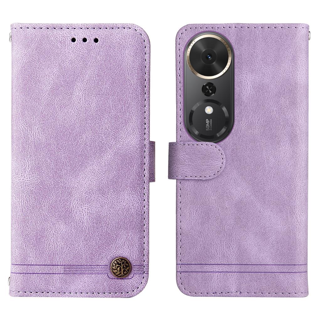 For Honor Play 70 Plus 5G Leather Wallet Cases Skin Touch Phone Cover Stand with Strap