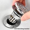 Pop-up Bathtub Stopper Drain 2-in-1 Brass Core Hair Catcher Strainer Bathroom Easy Installation Brass Core Wash Basin Sink Plug Drain