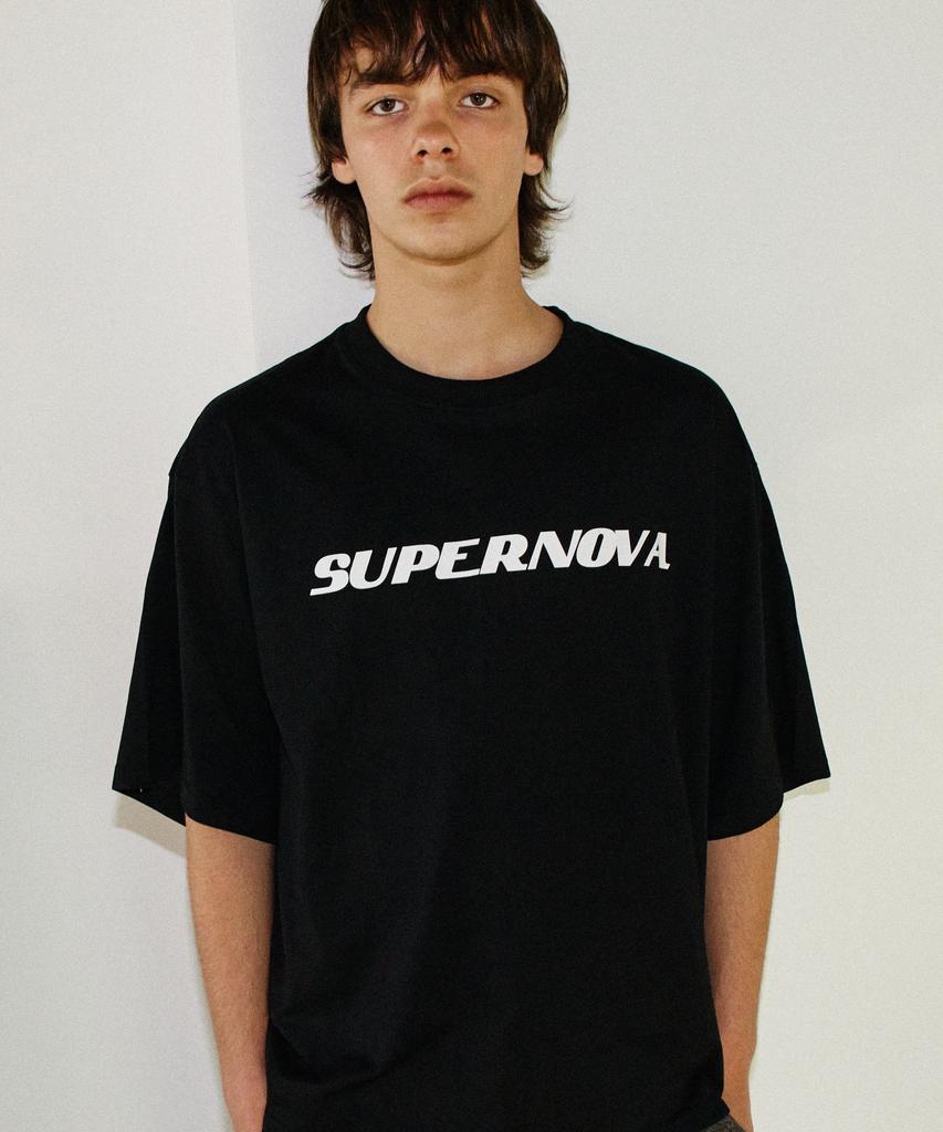 Футболка с коротким рукавом и надписью NTBC Supernova (черный)