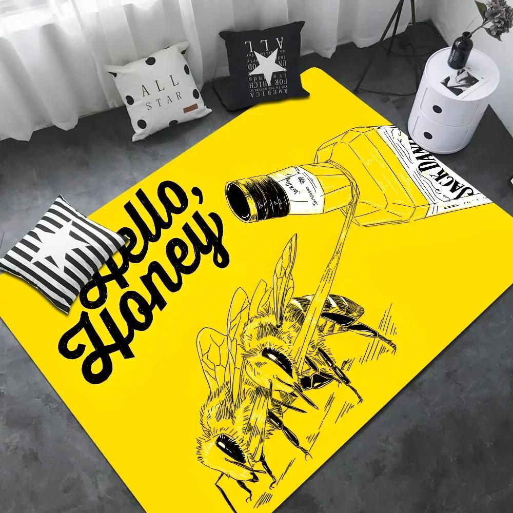 J-Джек-Дэниелс Рисунок Комнатные Коврики Моющиеся Нескользящие Коврик для Зоны Дивана и Кресел в Гостиной Кухонный Коврик Альфомбра