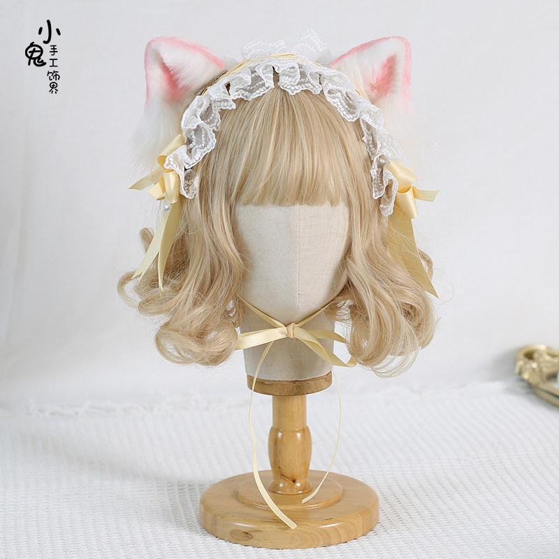 Original Sweet Lolita Cat Ear Headband Bow Hairpin Headgear Lolita Ear Clip Hair Accessories Headband