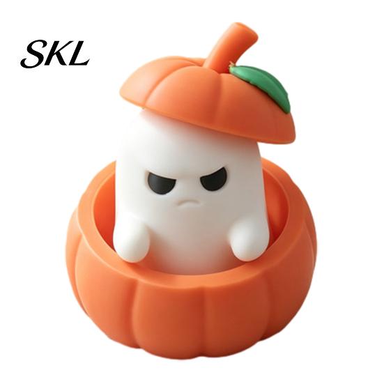 Ghost Style Decor Halloween Ornament, 3D Printed Pumpkin Design Figure, Figure Mini Desktop Decoration for Scented Candles