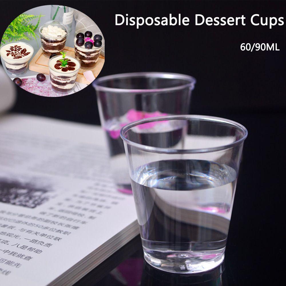 Инструменты Многоразовые одноразовые стаканчики для десертов Многоразовые стаканчики для кексов Пластиковые прозрачные круглые стаканчики для кексов