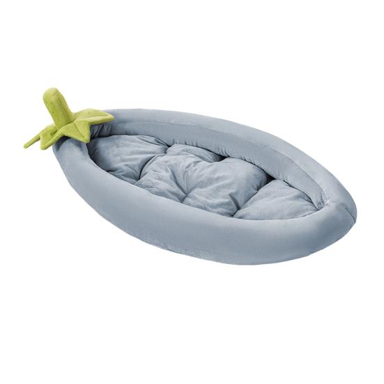 Кровать для кошек Баклажан Форма овоща Диван для питомца со съемной подушкой Поддержка суставов Милая кровать для питомца для кошек, маленьких собак, котят