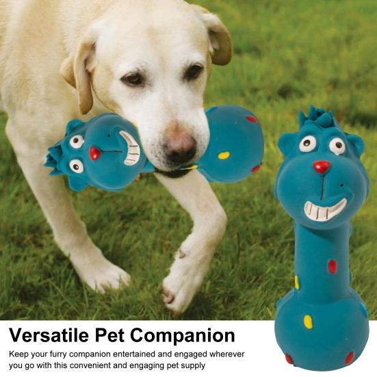 Собака Латексная Жевательная Игрушка Прочная Устойчивая к Укусам Гантель Жевательная Игрушка Очистка Здоровье Полости Рта Предотвратить