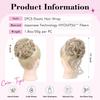 Messy Piece Bun Hair Claw Clip Hair Bun Extension Curly Wavy Tousled Updo Hair Extensions Synthetic Hair Pieces For Womenbrown Mixed Blonde