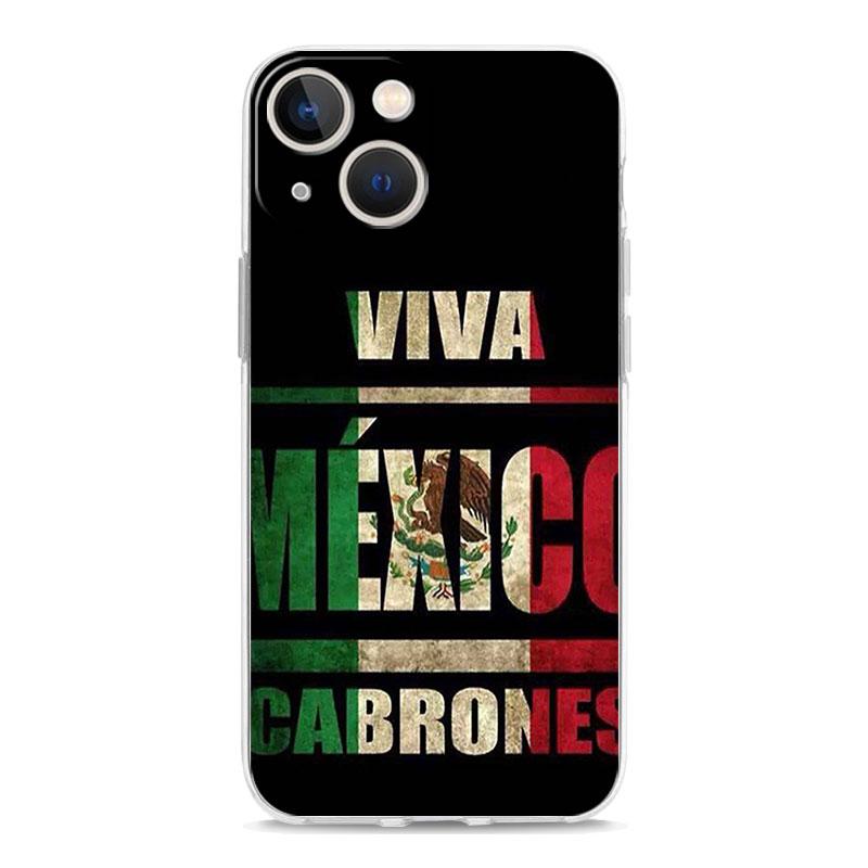 Чехол для телефона iPhone 17 Air Cases iPhone 16 15 12 13 14 Pro Max SE 7 8 Plus iPhone11 Прозрачный Мягкий Чехол Флаг Мексики