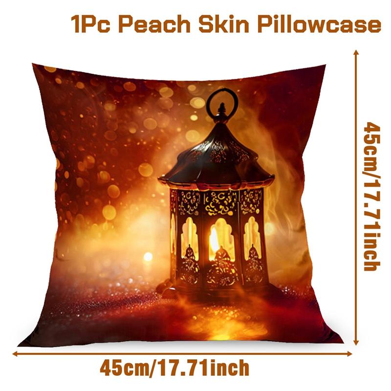 45x45cm EID Cushion Cover Ramadan Decoration For Home Eid Mubarak Islamic Muslim Party Eid al-Fitr Ramadan Kareem Eid AL Adha