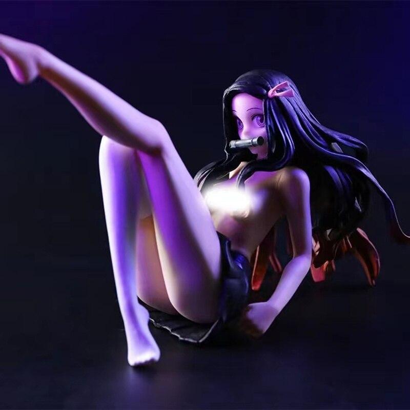 Demon Slayer Nezuko 15cm Sexy Figure Hentai Anime Action Figures Pvc Kimetsu No Yaiba Figurine Collection Doll Toy Model Gifts