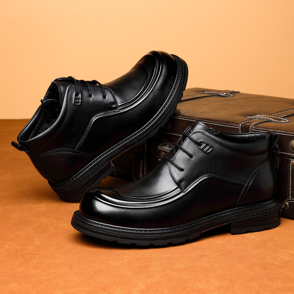 2025 осень и зима бархатные мужские ботинки мартин натуральная кожа высококачественные мужские ботинки первый слой воловьей кожи тренд высокие кожаные ботинки