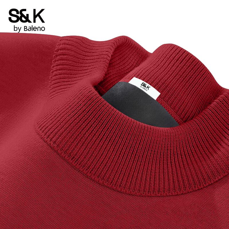 Baleno S&K Men's Heavyweight Fleece-Lined Semi-High Neck Sweater
