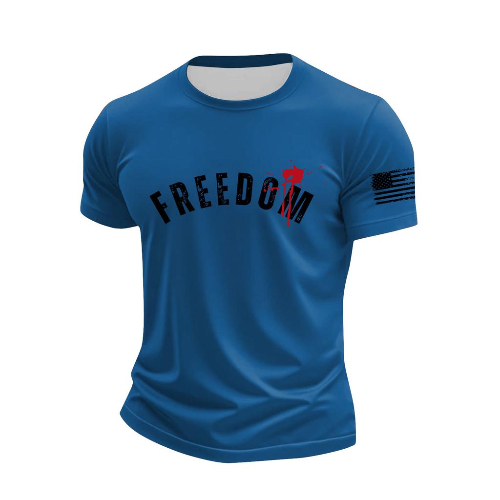 Men's Printed Short Sleeve T-Shirt Men's Loose Casual Short Sleeve Top