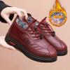 Winter New Women's Cotton Shoes, Piled and Thickened Warm Middle-aged Mother Shoes, Comfortable and Lightweight Snow Boots
