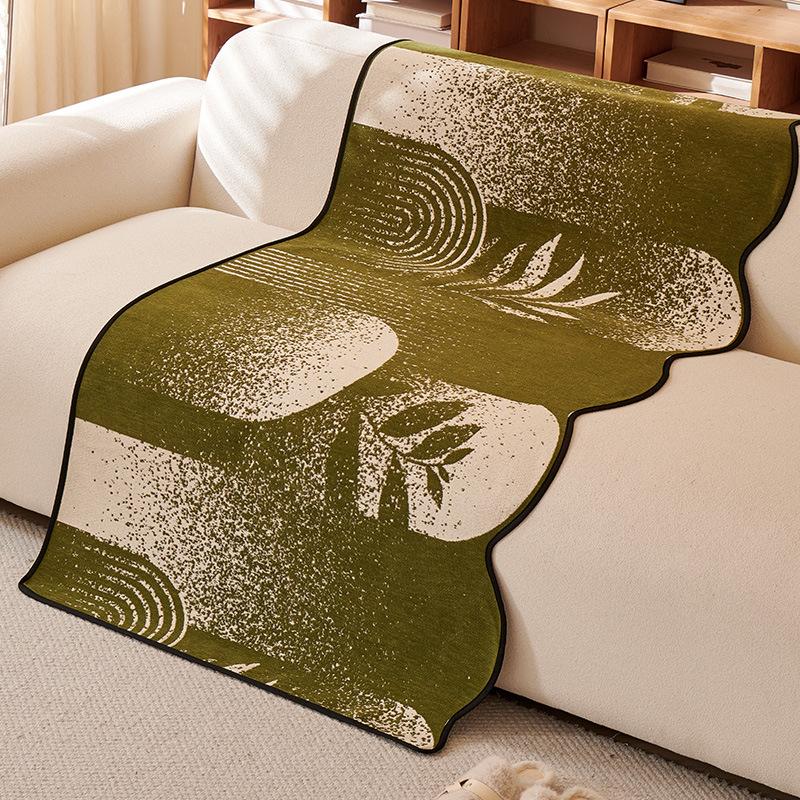 New Straight-Row Sofa Cover Cloth Four-Season Universal Non-Slip Seat Cushion Light French Special-Shaped Irregular Sofa Cushion