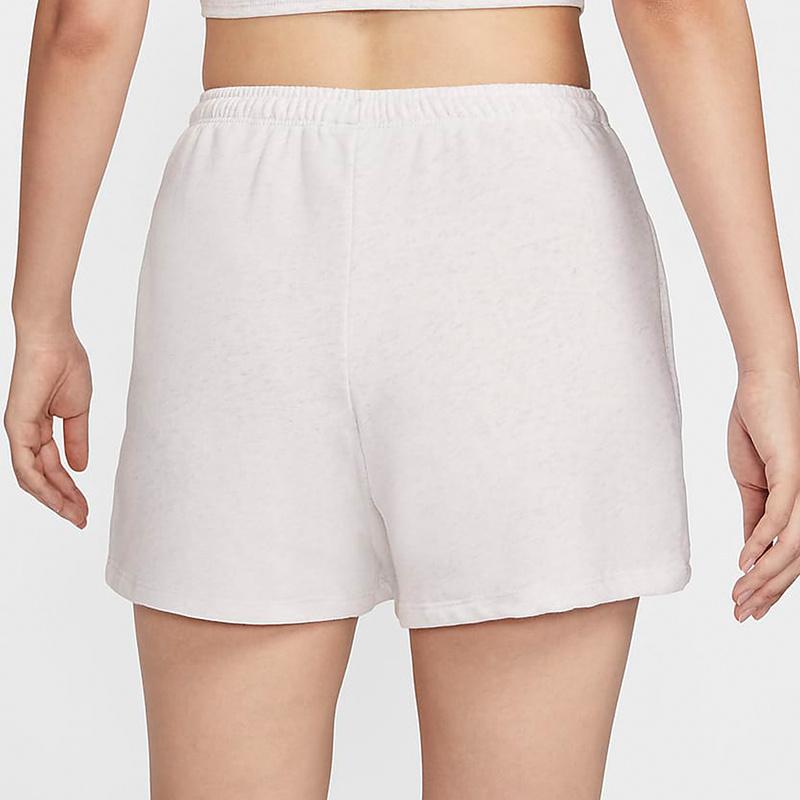 Nike Sportswear Chill Terry Solid Breathable Sports Knit Mid Waist Three Quarter Shorts Women Shorts White HF6941-051