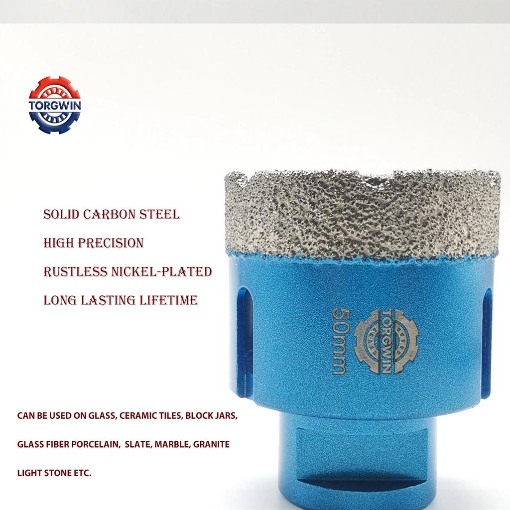 1 шт. 6-70 мм резьба M14 алмазные сухие вакуумные паяные сверлильные коронки для керамогранита коронки гранита мрамора кольцевые пилы инструменты