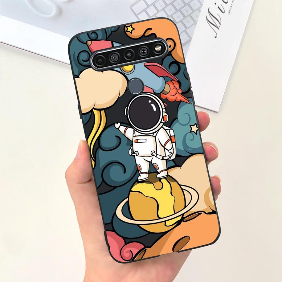 Чехол для LG K61 LMQ630EAW LM-Q630 Модный Цветочный Мягкий Чехол-Бампер Для LG K61 2020 K 61 Силиконовая Задняя Крышка Для LGK61 Funda