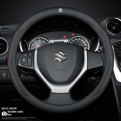 Автомобильная кожаная вентилируемая противоскользящая чехол-оплетка на руль для S-Cross Swift SX4 Vitara Jimny Grand-Vitara Baleno Ciaz Samurai