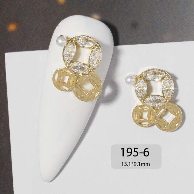 Chinese New Year 3D Nail Art Accessories Jewelry Decorations DIY Tiger Lucky Money Bag Crystal Red Gemstone Rhinestone Beads