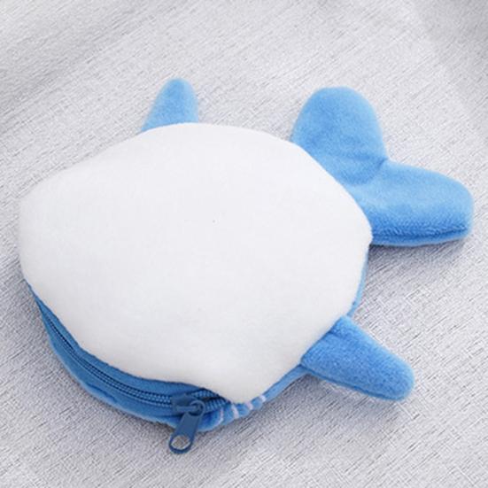 Детский кошелек Yousheng в форме акулы с застежкой-молнией, мягкий плюшевый детский кошелек, косметичка, сумка для хранения наушников с линией передачи данных