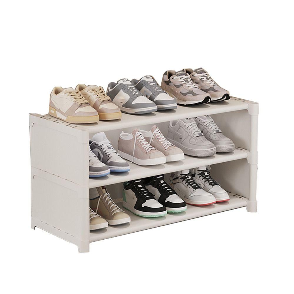 Dust Proof Cover Shoe Cabinet Space Saving Shoe Storage Shelf Portable Long Shoe Rack Bedroom