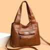 Large-capacity Soft Leather Handbag Fashionable Ladies' Casual Shoulder Bag Tote Bag