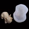 Silicone Mold for French Bulldog Figurine and A Finished Green Resin Bulldog Craft, Perfect for DIY Enthusiasts